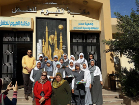 Mohsen Tantawy prep school for girls pays a visit to Fayoum children's library