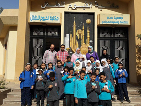 Alrowad private primary school pays a visit to Fayoum children's library